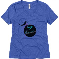 Ladies Relaxed Fit Super Soft Triblend V-Neck Tee
