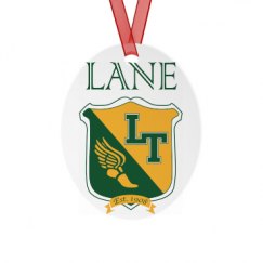 Metal Oval Christmas Ornament