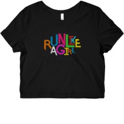 Ladies Slim Fit Crop Top Tee