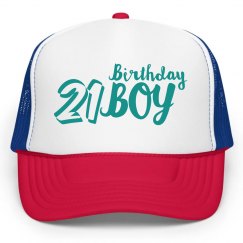 21 Peak Cap Birthday Boy