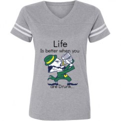 Ladies Relaxed Fit Vintage Sports Tee