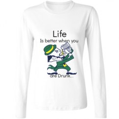 Ladies Relaxed Fit Basic Long Sleeve Tee