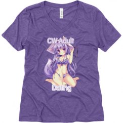 Ladies Relaxed Fit Super Soft Triblend V-Neck Tee