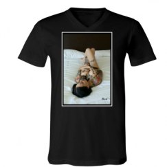 Unisex V-Neck Jersey Tee