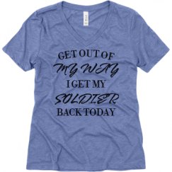 Ladies Relaxed Fit Super Soft Triblend V-Neck Tee