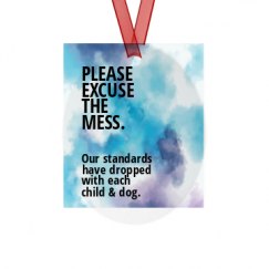 Metal Oval Christmas Ornament