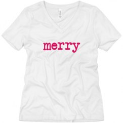 Ladies Relaxed Fit V-Neck Tee