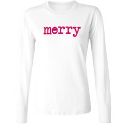 Ladies Relaxed Fit Basic Long Sleeve Tee