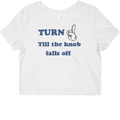 Ladies Slim Fit Crop Top Tee