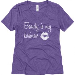 Ladies Relaxed Fit Super Soft Triblend V-Neck Tee