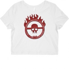 Ladies Slim Fit Crop Top Tee