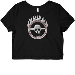 Ladies Slim Fit Crop Top Tee