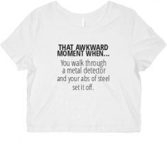 Ladies Slim Fit Crop Top Tee