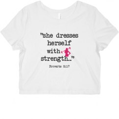 Ladies Slim Fit Crop Top Tee