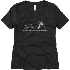 Ladies Relaxed Fit Super Soft Triblend V-Neck Tee