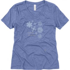 Ladies Relaxed Fit Super Soft Triblend V-Neck Tee