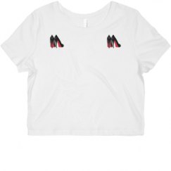 Ladies Slim Fit Crop Top Tee