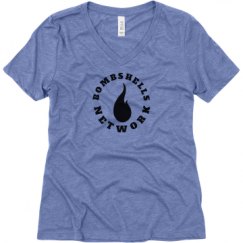 Ladies Relaxed Fit Super Soft Triblend V-Neck Tee