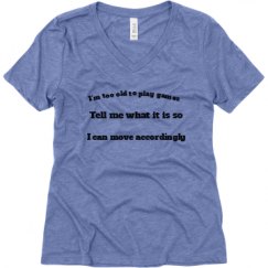 Ladies Relaxed Fit Super Soft Triblend V-Neck Tee