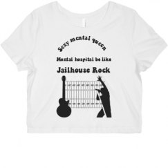 Ladies Slim Fit Crop Top Tee