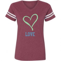 Ladies Relaxed Fit Vintage Sports Tee