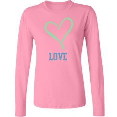 Ladies Relaxed Fit Basic Long Sleeve Tee