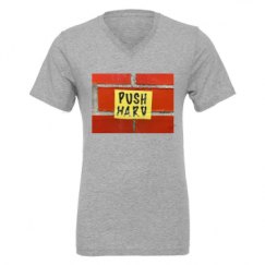 Unisex CVC Jersey V-Neck T-Shirt