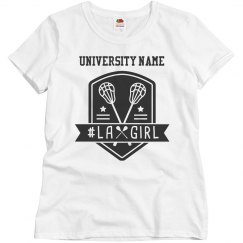Custom University LAX Girl Tee