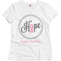 Hope Ribbon Breast Cancer Symbol Tee