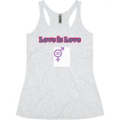 Ladies Slim Fit Super Soft Racerback Triblend Tank