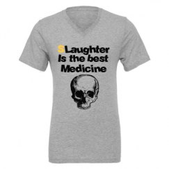 Unisex CVC Jersey V-Neck T-Shirt