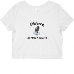 Ladies Slim Fit Crop Top Tee