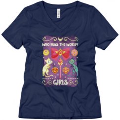 Ladies Relaxed Fit V-Neck Tee