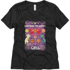 Ladies Relaxed Fit Super Soft Triblend V-Neck Tee