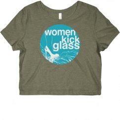 Ladies Slim Fit Crop Top Tee