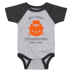 Personalized Name My First Thanksgiving Onesie