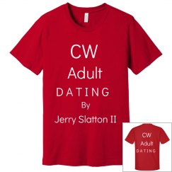 Red and white CW Tee