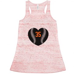heart baseball tank