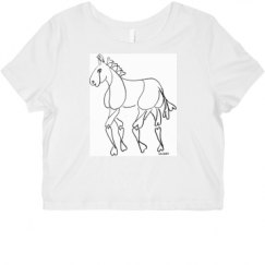 Ladies Slim Fit Crop Top Tee