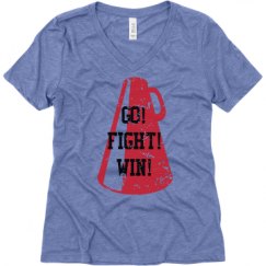 Ladies Relaxed Fit Super Soft Triblend V-Neck Tee