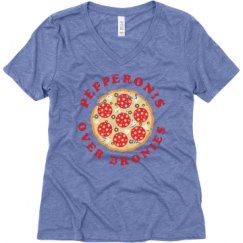 Ladies Relaxed Fit Super Soft Triblend V-Neck Tee