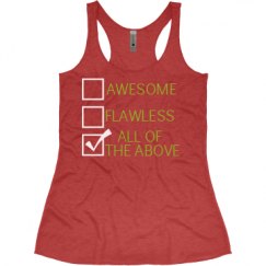 Ladies Slim Fit Super Soft Racerback Triblend Tank
