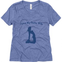 Ladies Relaxed Fit Super Soft Triblend V-Neck Tee