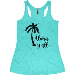 Aloha Y'all Women's Racerback Tank