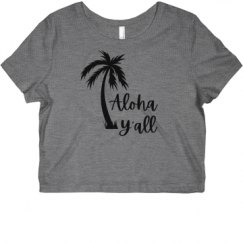 Ladies Slim Fit Crop Top Tee