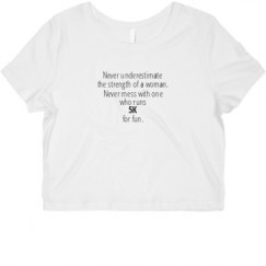 Ladies Slim Fit Crop Top Tee