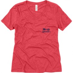 Ladies Relaxed Fit Super Soft Triblend V-Neck Tee