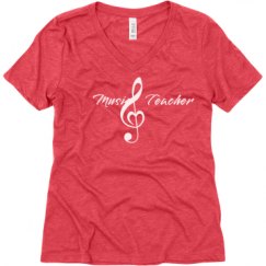 Ladies Relaxed Fit Super Soft Triblend V-Neck Tee