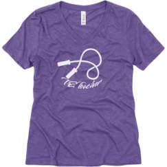 Ladies Relaxed Fit Super Soft Triblend V-Neck Tee