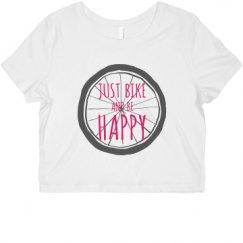 Ladies Slim Fit Crop Top Tee